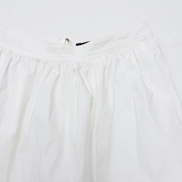 Theory Gelca Palatial White Ruched Skirt SZ4 - Picture 3 of 6